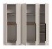 Drehtürenschrank >Kopenhagen< in Kaschmir - 200x181x52cm (BxHxT)