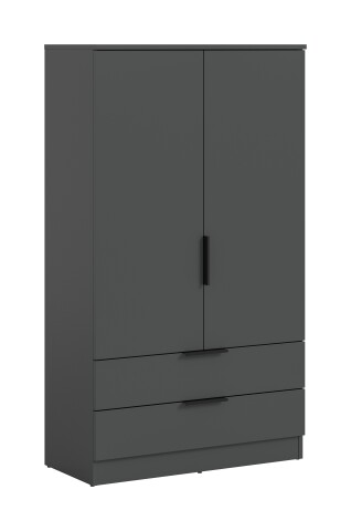 Wäscheschrank >Kopenhagen< in Anthrazit - 80x140x37cm (BxHxT)