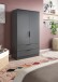 Wäscheschrank >Kopenhagen< in Anthrazit - 80x140x37cm (BxHxT)