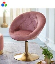 Cocktailsessel >WL6.300< in Samt rosa oder grau /...