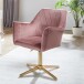 Bürostuhl >WL6.306< in Rosa / gold - 55x97x55 (BxHxT)