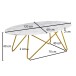 Couchtisch >WL6.315< in Marmor Optik Weiß, Holzwerkstoff - 120x40x60cm (BxHxT)