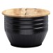 Couchtisch >WL6.324< in Mango / Schwarz, Massivholz / Metall - 41x60cm (HxD)