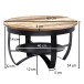 Couchtisch >WL6.327< in Mango / Schwarz, Massivholz / Metall - 34x60cm (HxD)