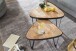 Satztisch >WL6.348< (2-teilig) in Akazie & Mango / schwarz - 60x45x60 (BxHxT)