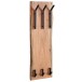 Wandgarderobe >WL6.360< in Akazie / schwarz - 35x100x11 (BxHxT)