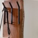 Wandgarderobe >WL6.360< in Akazie / schwarz - 35x100x11 (BxHxT)