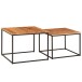 Satztisch >WL6.364< (2-teilig) in Akazie, Massivholz / Metall - 60x46x60 (BxHxT)