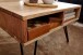 Couchtisch >WL6.367< in Akazie / schwarz, Massivholz / Metall - 60x40x60 (BxHxT)