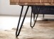 Couchtisch >WL6.367< in Akazie / schwarz, Massivholz / Metall - 60x40x60 (BxHxT)