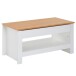 Couchtisch >WL6.382< in Weiß / Eiche Dekor, Holzwerkstoff - 85x45x47cm (BxHxT)