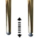 Sessel >WL6.438< in Weiß / Gold, Samt - 47,5x80x53cm (BxHxT)