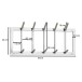 Wandgarderobe >WL6.443< in matt poliert, Metall - 65x30x10cm (BxHxT)