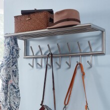 Wandgarderobe >WL6.448< in poliert, Metall -...