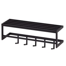 Wandgarderobe >WL6.449< in Schwarz, Metall -...
