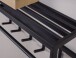 Wandgarderobe >WL6.449< in Schwarz, Metall - 70x20x20cm (BxHxT)