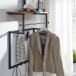 Wandgarderobe >WL6.452< in Mango / Schwarz - 60x76x26 (BxHxT)