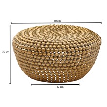 Couchtisch >WL6.456< in Gold, Aluminium - 30x60cm (HxD)