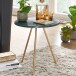 Beistelltisch >WL6.463< in Baroda Grün / gold, Marmor / Metall - 44x38cm (HxD)