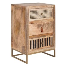 Nachtkommode >WL6.482< in Mango, Massivholz -...
