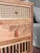 Nachtkommode >WL6.482< in Mango, Massivholz - 40x60x30cm (BxHxT)