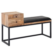 Sitzbank >WL6.483< in Mango / schwarz - 100x60x35...