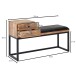 Sitzbank >WL6.483< in Mango / schwarz - 100x60x35 (BxHxT)