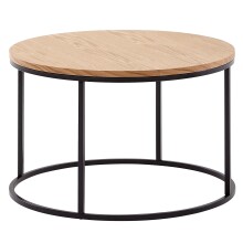 Couchtisch >WL6.511< in Eiche / schwarz, furniert /...