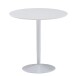 Esstisch >WL6.504< in Weiß, Holzwerkstoff / Metall - 74x75cm (HxD)