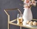 Servierwagen >WL6.505< in Gold, Metall / Glas - 73x78x37cm (BxHxT)