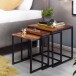 Satztisch >WL6.520< (3-teilig) in Sheesham - 40x42x40 (BxHxT)