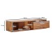 Lowboard >WL6.524< hängend, in Sheesham, Massivholz - 108x25x34cm (BxHxT)