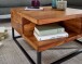Couchtisch >WL6.535< in Sheesham, Massivholz / Edelstahl - 60x35x60cm (BxHxT)