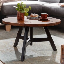 Couchtisch >WL6.536< in Sheesham / schwarz,...