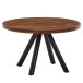 Couchtisch >WL6.537< in Sheesham / schwarz, Massivholz/ Edelstahl - 35x60 (HxD)
