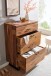 Kommode >WL6.546< in Sheesham / schwarz - 80x120x42 (BxHxT)