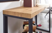 Konsolentisch >WL6.570< in Eiche Dekor, Holzwerkstoff - 120x76x39cm (BxHxT)