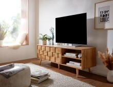 Lowboard >WL6.578< in Eiche Dekor, Holzwerkstoff - 160x51x40cm (BxHxT)