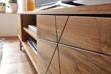 Lowboard >WL6.579< in Eiche Dekor, Holzwerkstoff - 160x45x40cm (BxHxT)