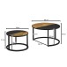 Satztisch >WL6.582< (2-teilig) in Mango / Schiefer-Dekor - 36x60 (HxD)