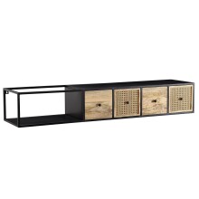 Lowboard >WL6.588< in Mango / Schwarz, Metall -...