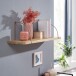 Wandboard >WL6.595< in Mango / gold, Massivholz / Metall - 60x25x22cm (BxHxT)