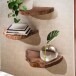 Wandboard >WL6.776< (3-teilig) in Akazie, Massivholz - 47x4x26cm (BxHxT)