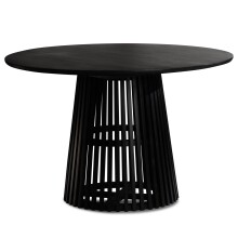 Esstisch >WL6.802< in Mango Schwarz, Massivholz - 77x12cm (HxT)