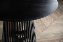 Esstisch >WL6.802< in Mango Schwarz, Massivholz - 77x12cm (HxT)