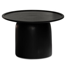 Couchtisch >WL6.811< in Mango Schwarz, Massivholz -...
