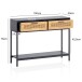 Konsolentisch >WL6.827< in Holz-Dekor / Schwarz - 100x75x30 (BxHxT)