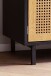 Kommode >WL6.830< in Schwarz / Wiener Geflecht, Holzwerkstoff - 80x87x40 (BxHxT)