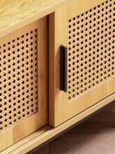 Lowboard >WL6.832< in Eiche Dekor / Wiener Geflecht - 120x46x40 (BxHxT)