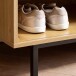 Schuhschrank >WL6.833< in Eiche Dekor / Wiener Geflecht - 120x76x40 (BxHxT)